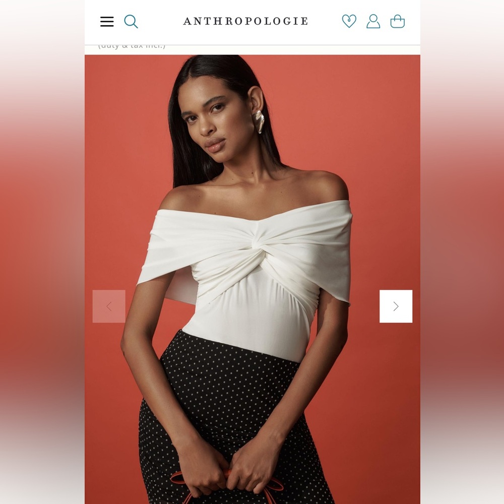Anthropologie Gathered Off the Shoulder Top